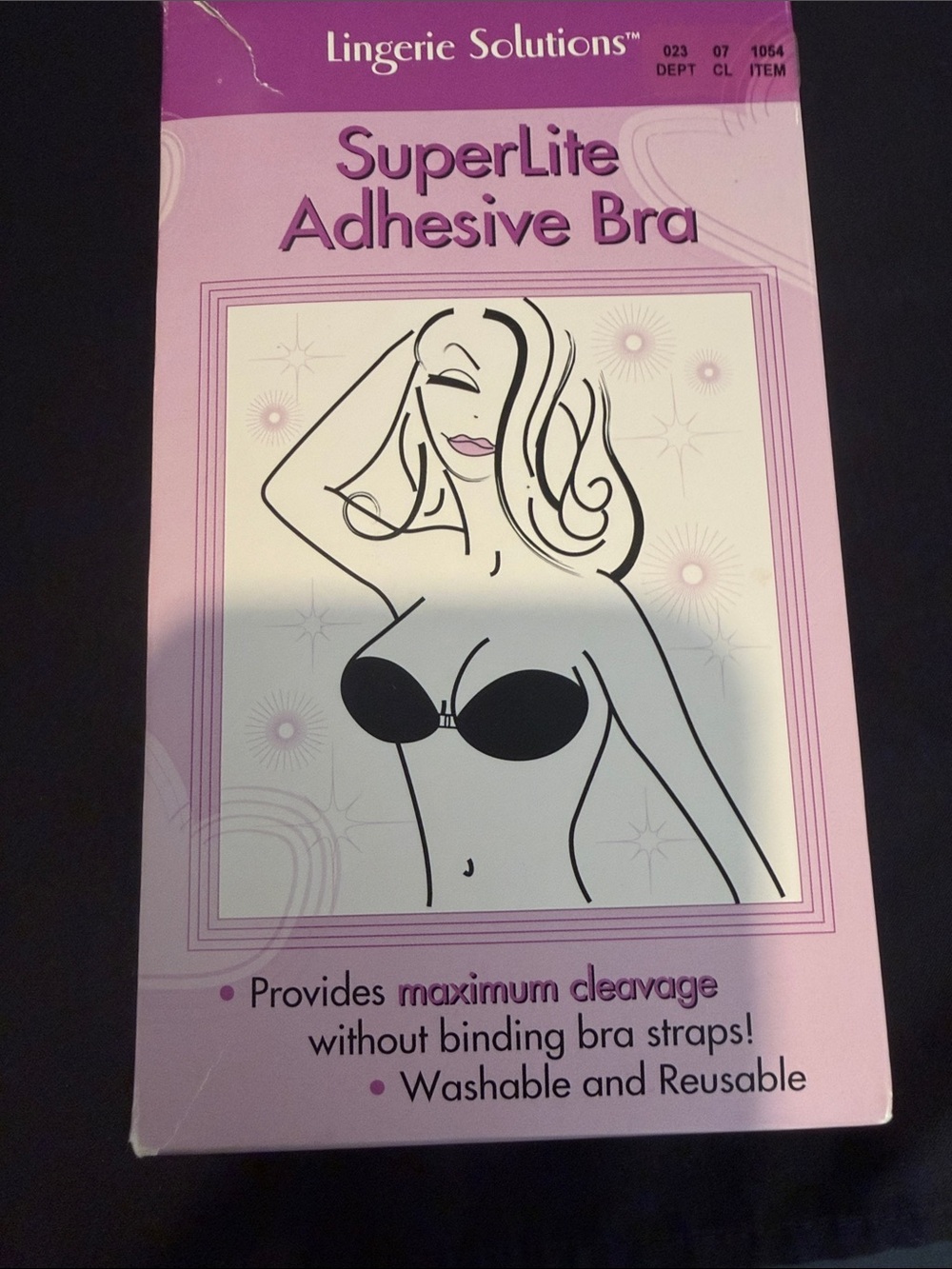 Lingerie Solutions SuperLite Adhesive Bra - Pink Packaging